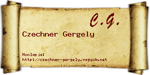 Czechner Gergely névjegykártya